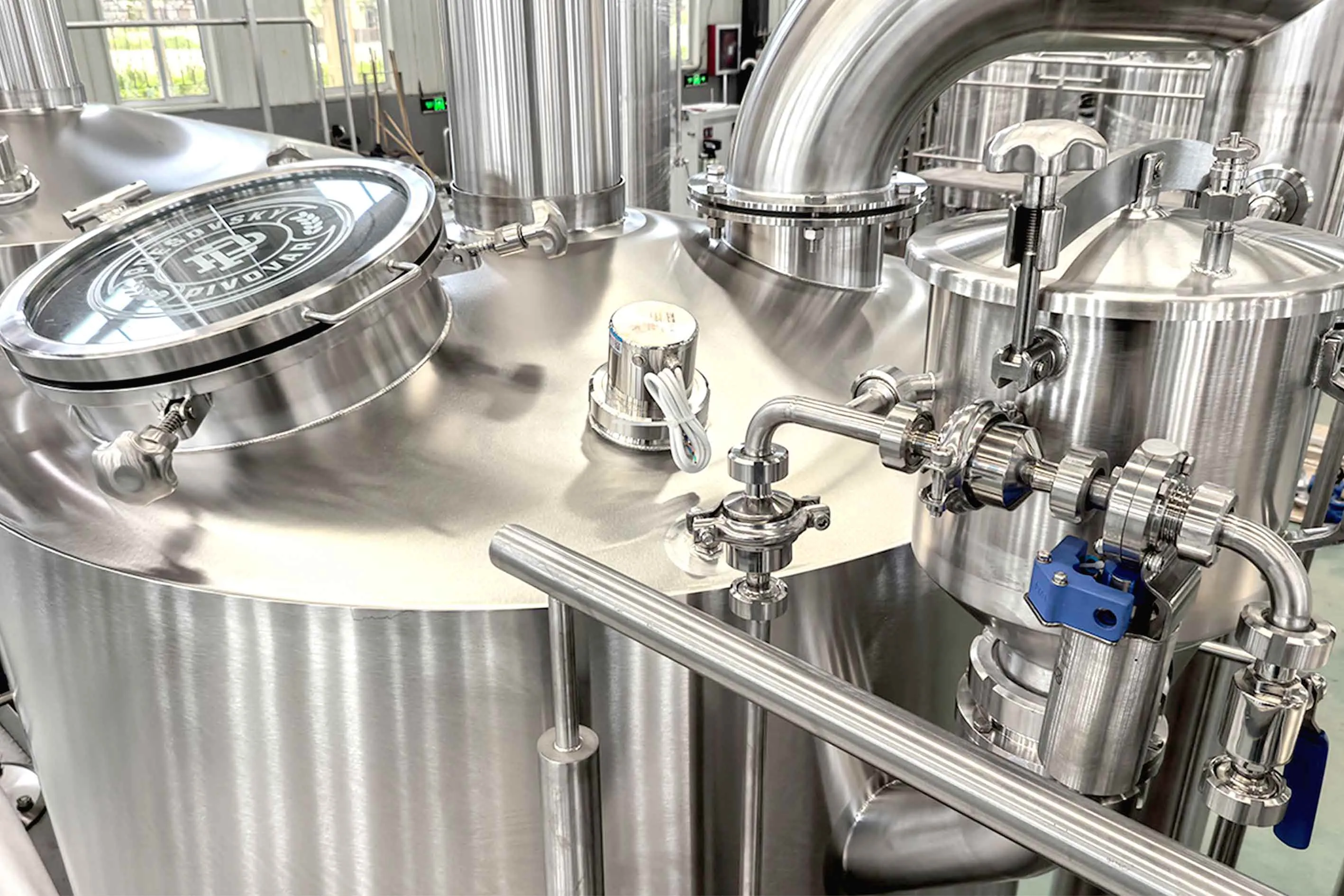 High precision brewery equipment valves and fittings detail view