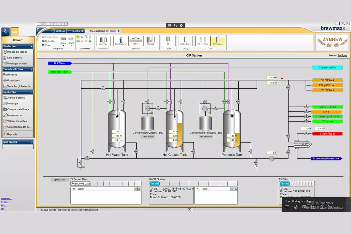 Brewmaxx software for craft brewery