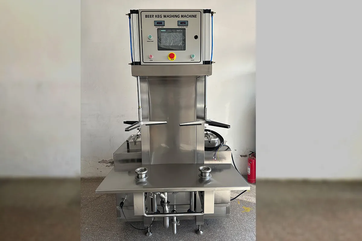 PLC control panel of industrial 2 head keg cleaning machine