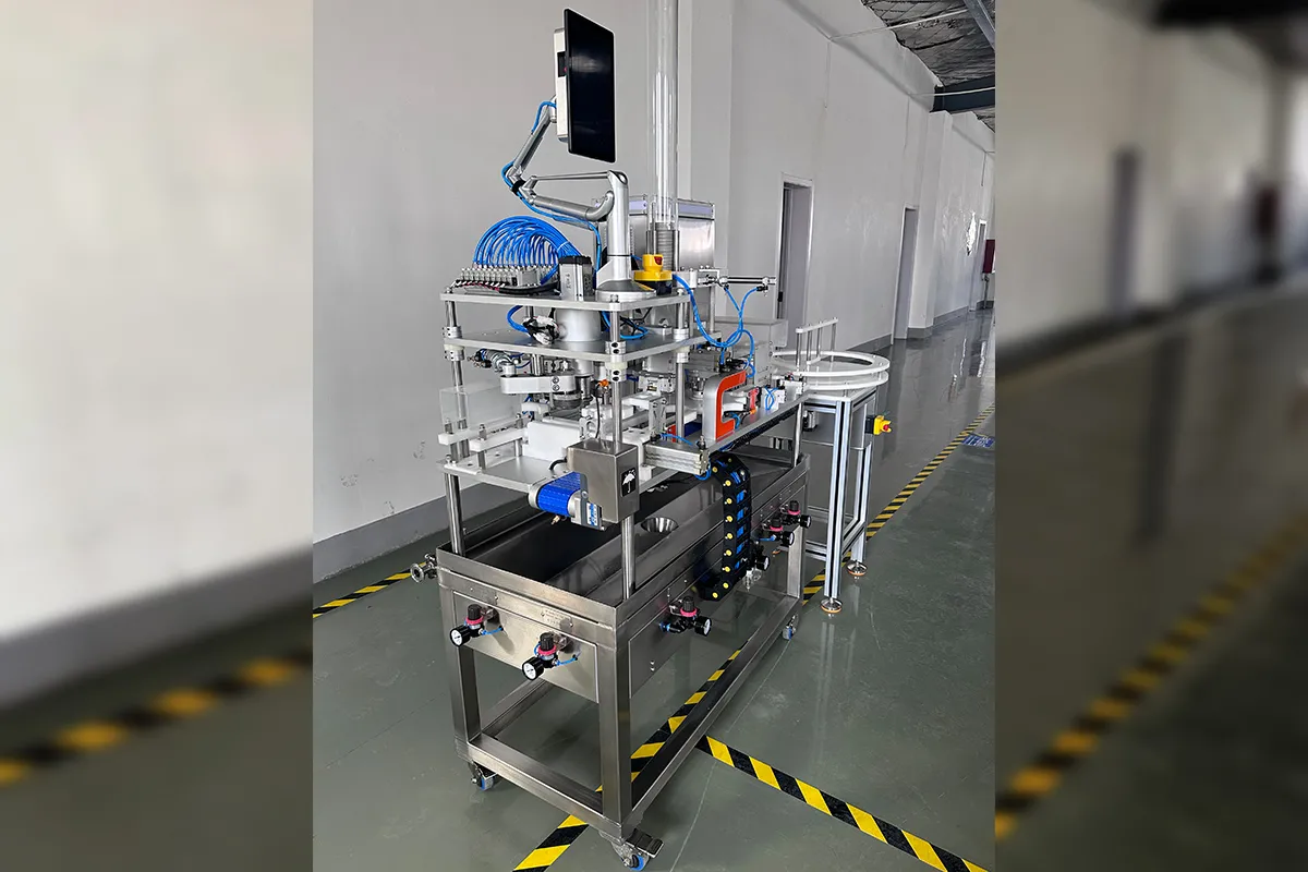 PLC control panel of industrial double head can filler seamer
