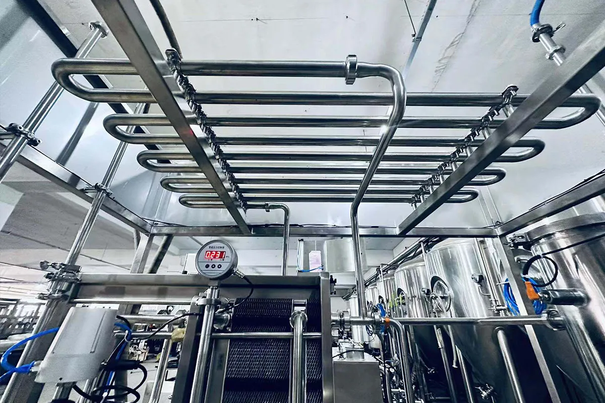 PLC control panel of 1500L/H plate type flash pasteurizer