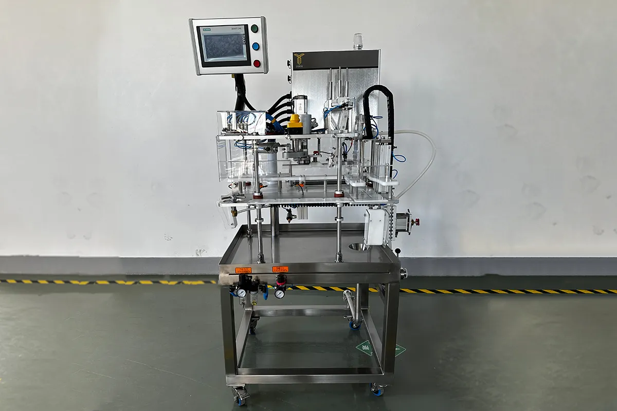 Manual operation panel of portable 1 head can filler seamer