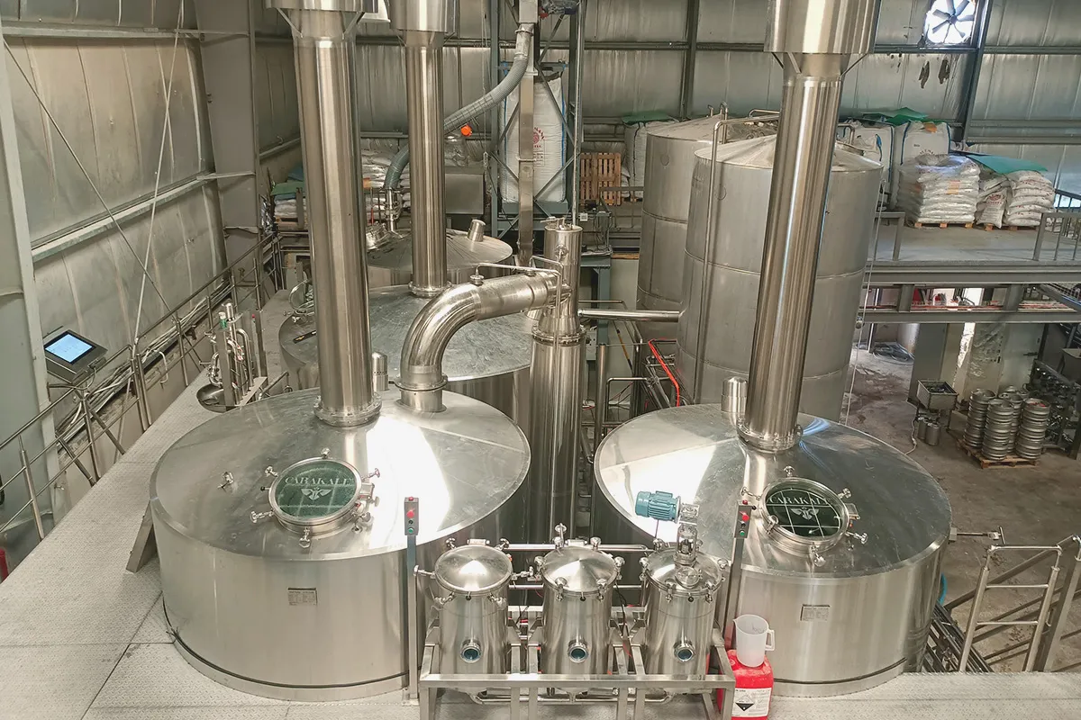 Complete stainless steel vessel system of 100HL brewhouse