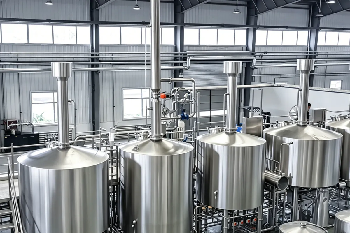 2500L 5 vessel automatic brewhouse for large commercial brewery