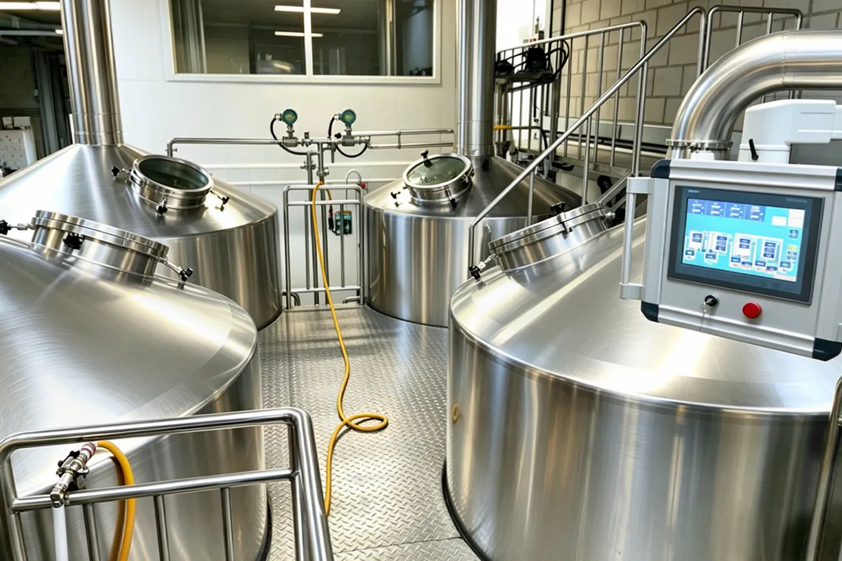 PLC central control panel of 40HL industrial brewing equipment