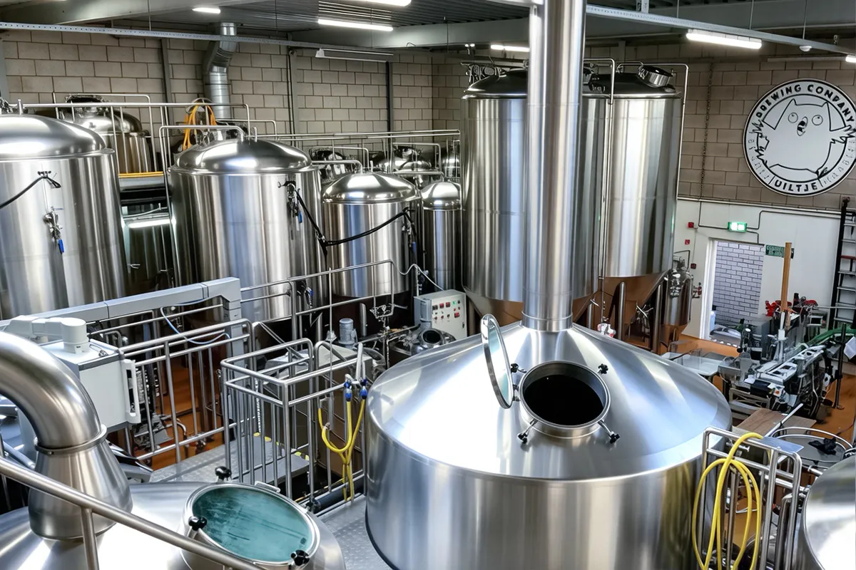 Stainless steel vessels of 40HL complete beer brewhouse system