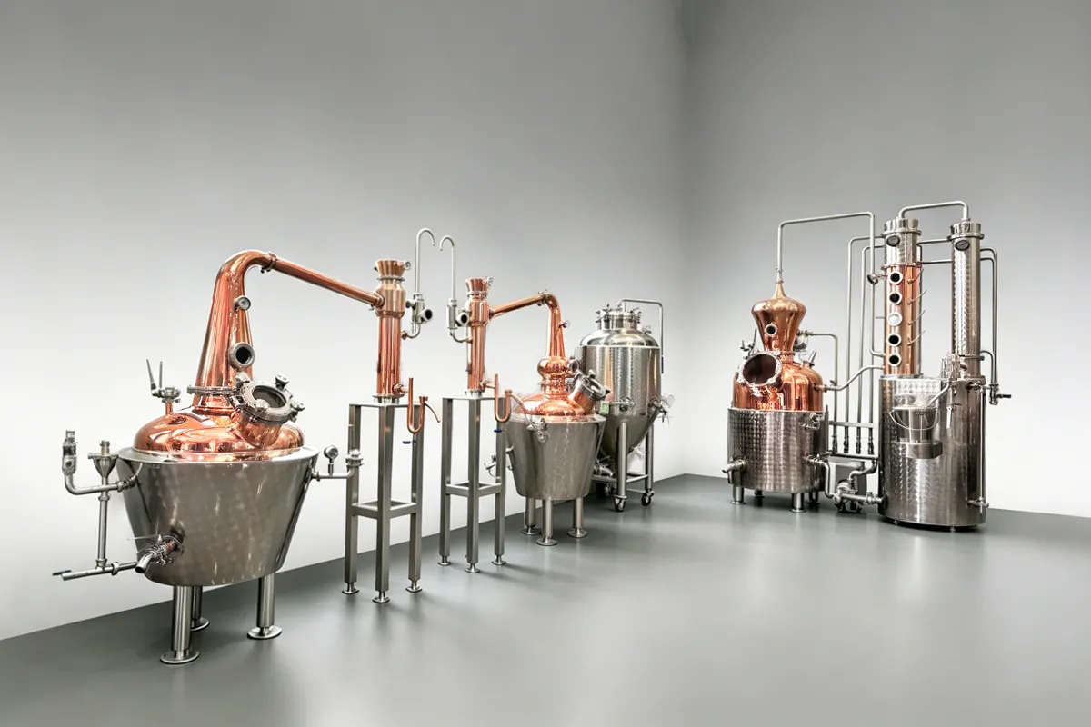 100L+70L pot distiller for whiskey brandy and rum production