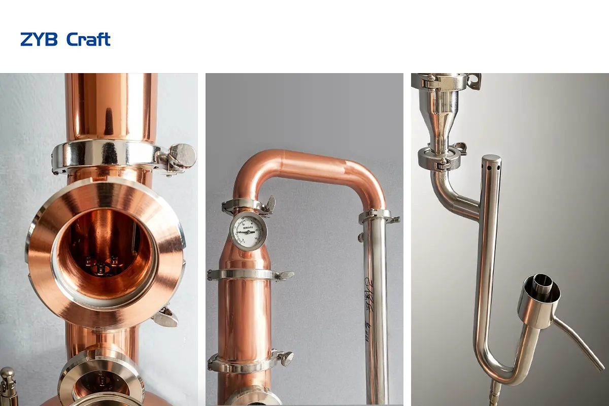 Compact home distillation system with safety protection features