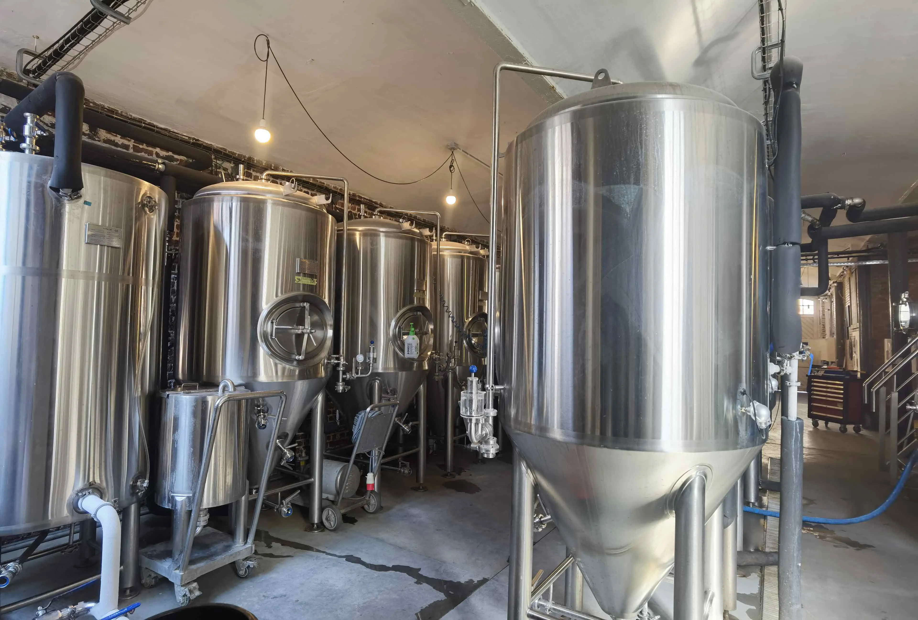 piping and valve system of 10hl auto brewing project brasserie la mule