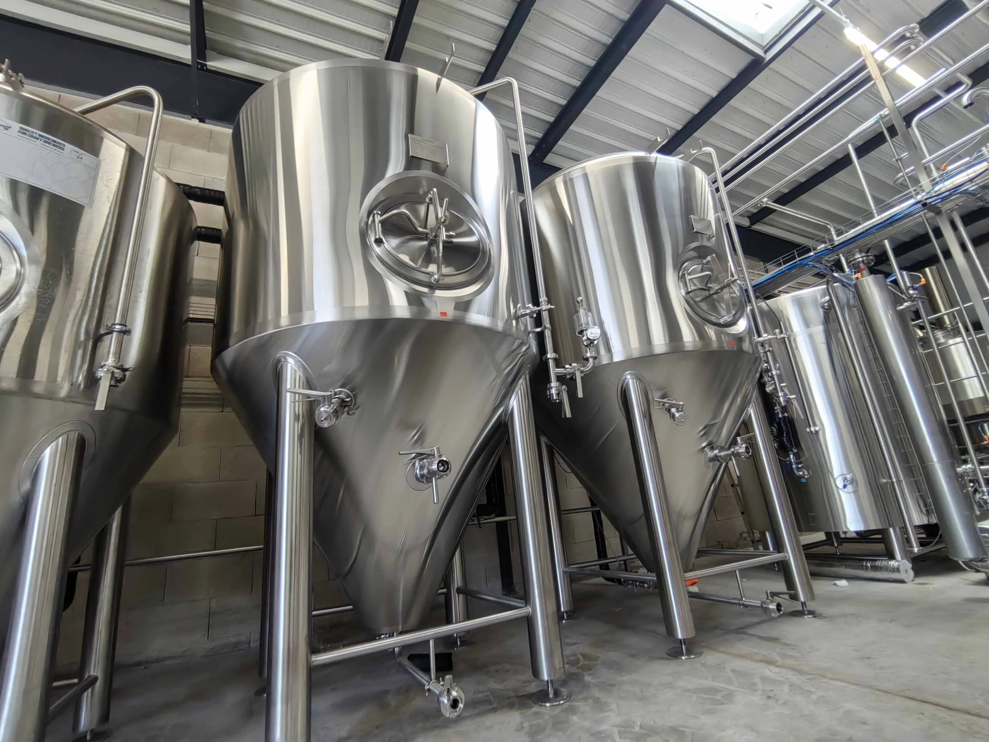 stainless steel fermentation tanks of brasserie vif 10hl brewery