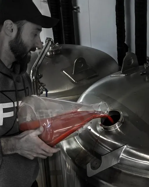 10BBL mash lauter tun and kettle vessels at French artisan brewery