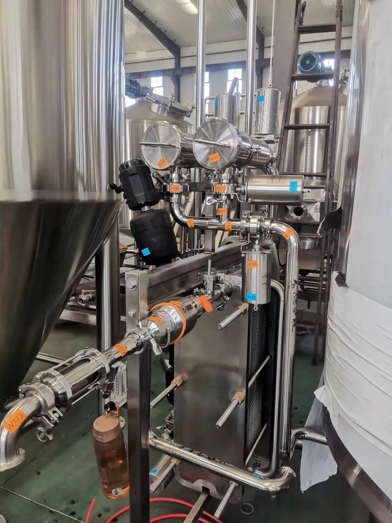 Brewmaster operating control panel on 10HL semi automatic brewery equipment