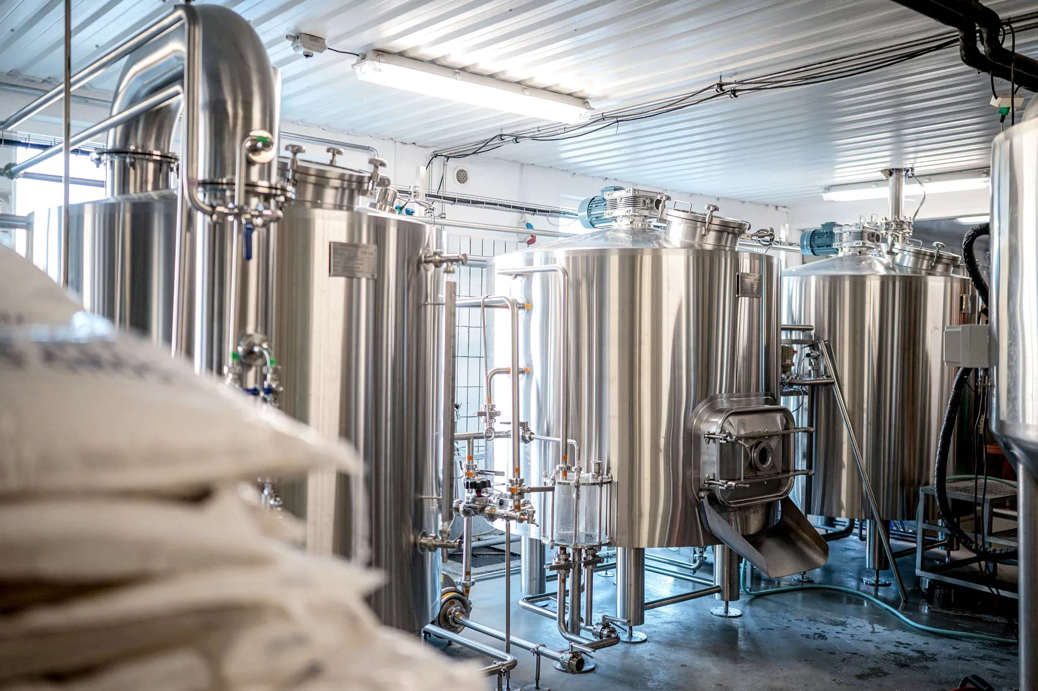 Hvide Sande Bryghus 10HL semi automatic brewhouse complete system installation
