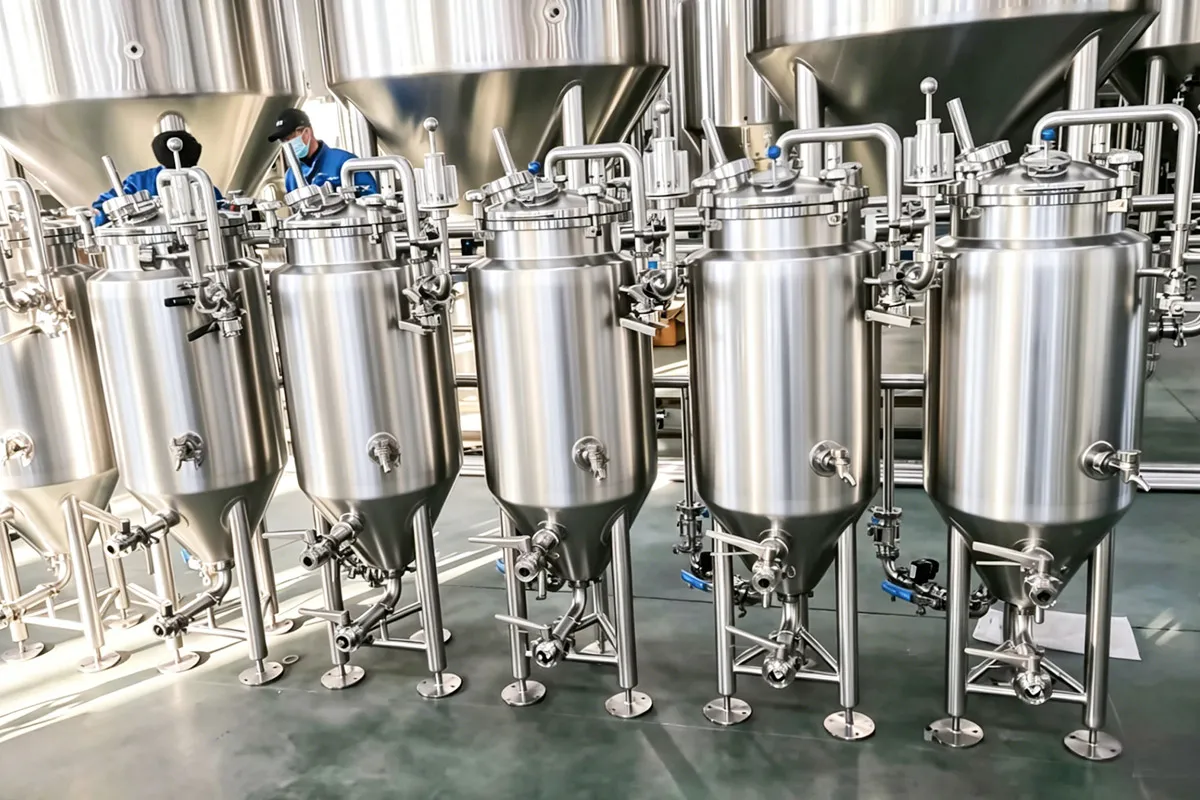 Cervecería comercial asequible de 100 litros y dos recipientes