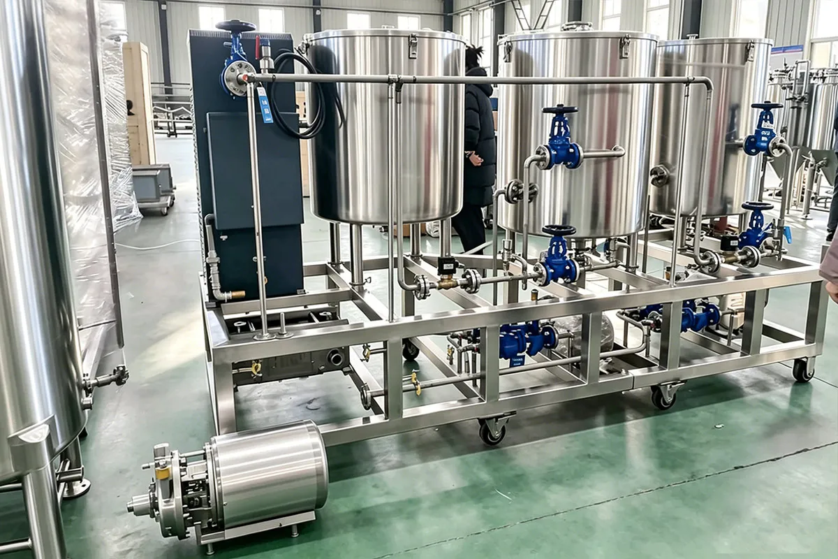 Cervecería artesanal de dos vasijas de 100 litros de acero inoxidable
