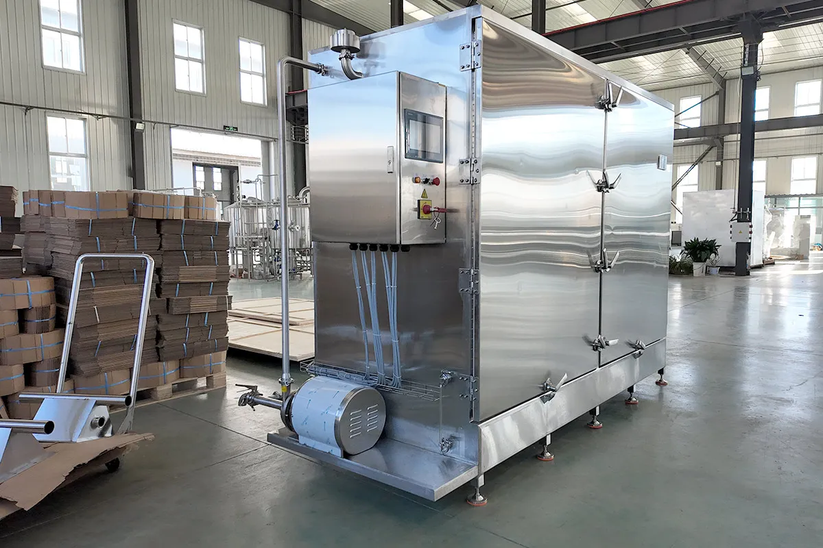 PLC control panel for beverage pasteurization equipment