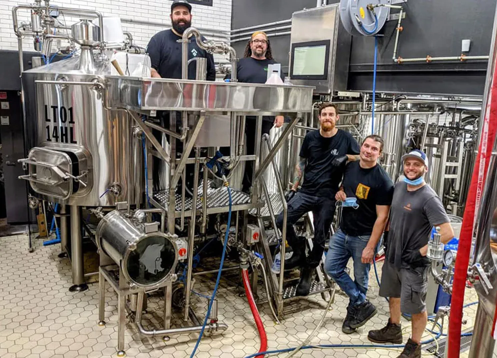 Turnkey 12BBL pub brewery system on-site commissioning