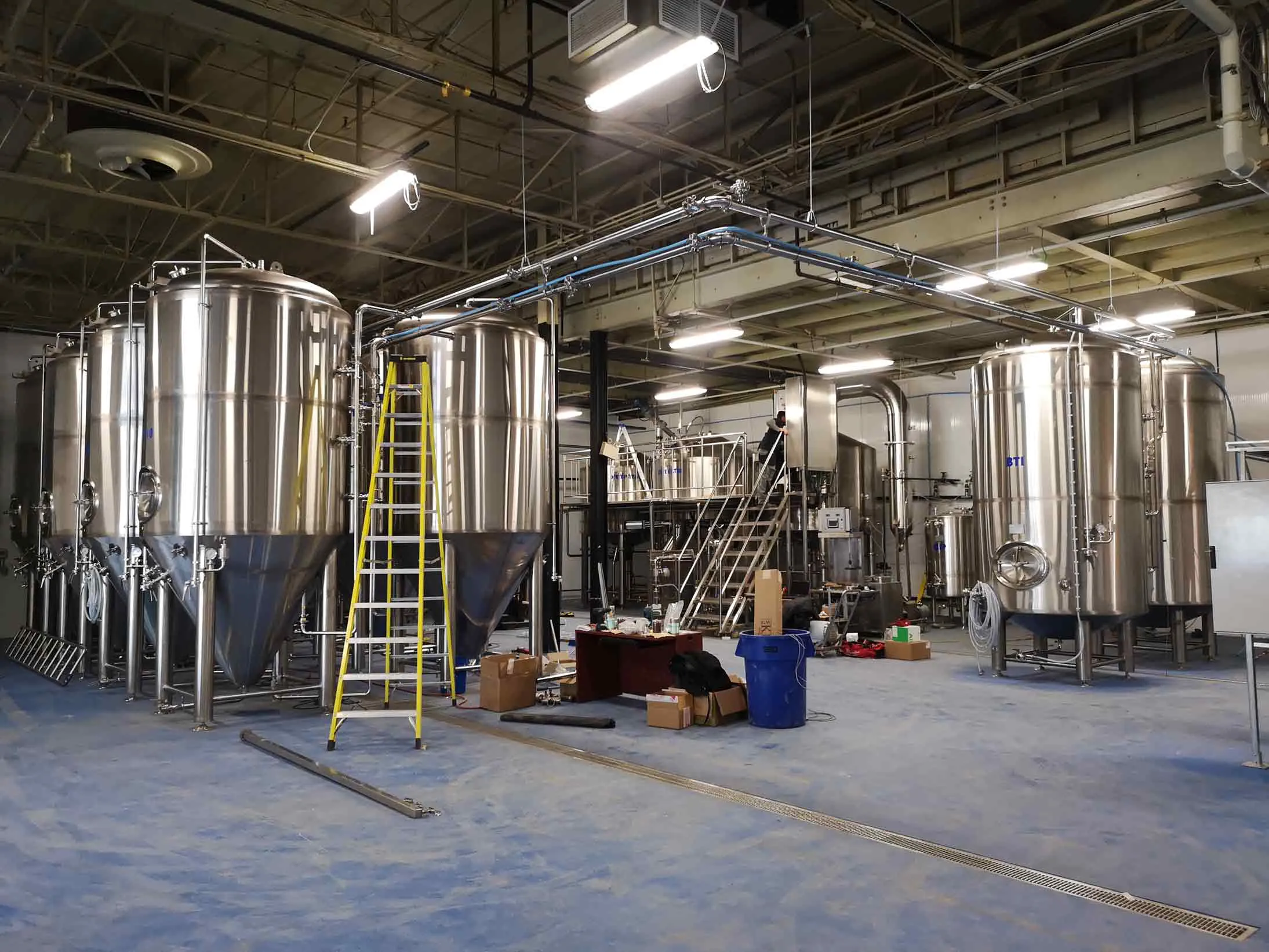 Turnkey 25HL brewery system on-site commissioning