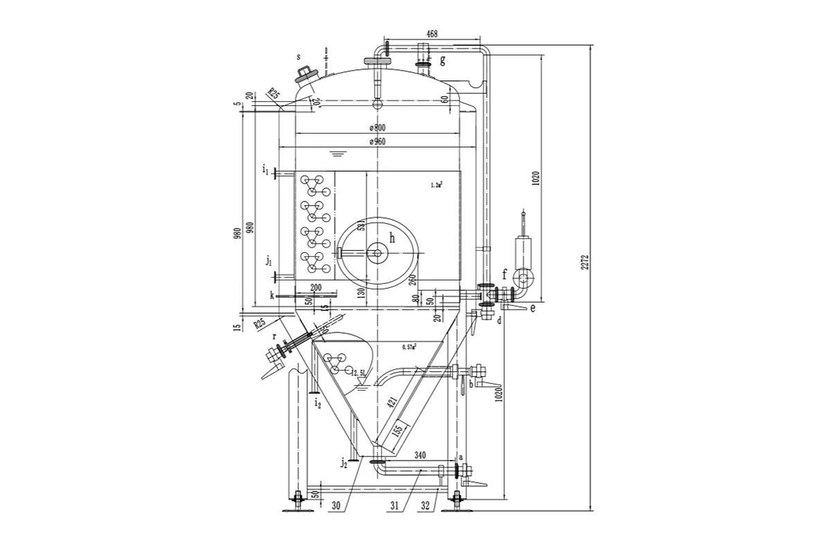 500L Fermenters - Standard design