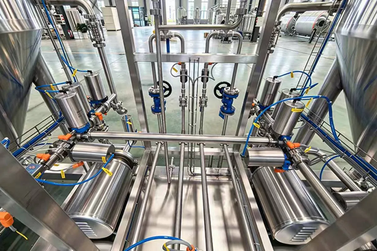 Complete yeast assimilation system set for brewery fermentation preparation