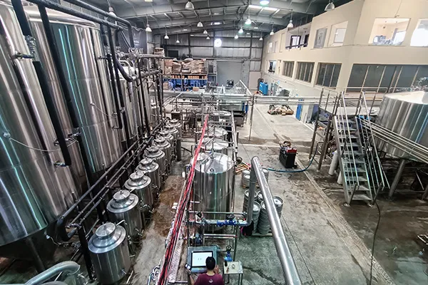 Turnkey 5000L brewhouse setup for craft beer production